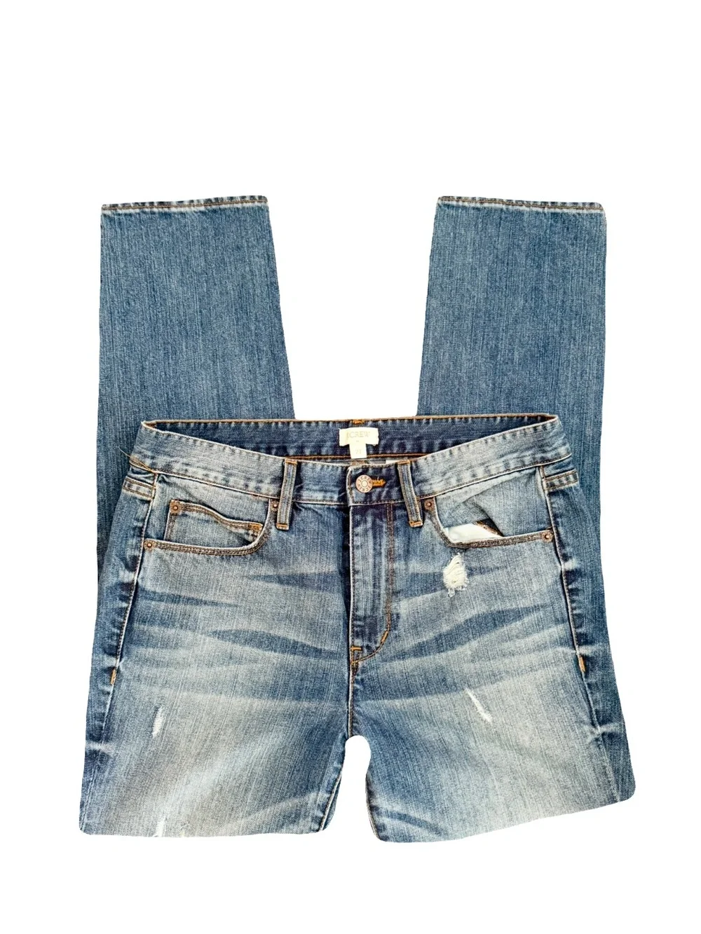 VTG J. CREW MID-RISE DISTRESSED DENIM JEANS // SIZE 28✨
